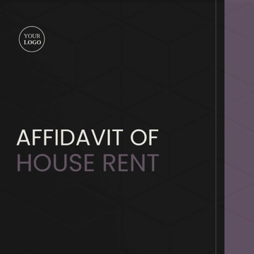 Free Affidavit of House Rent Template to Edit Online