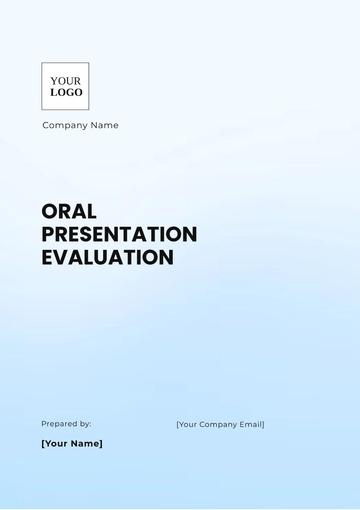 Free Oral Presentation Evaluation Template to Edit Online