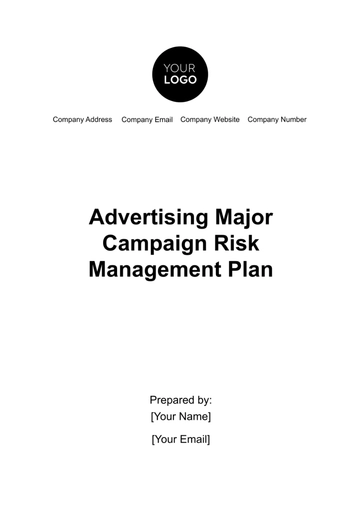 Free Advertising Major Campaign Risk Management Plan Template to Edit Online