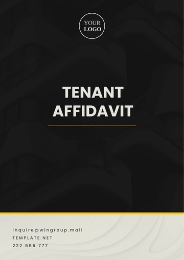 Free Tenant Affidavit Template to Edit Online