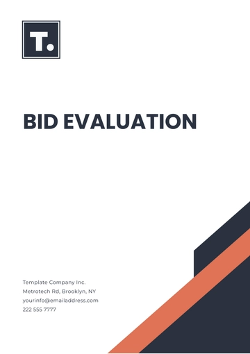 Free Blank Bid Evaluation Template to Edit Online