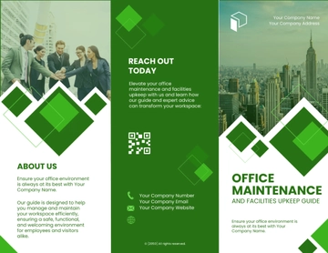 Free Office Maintenance and Facilities Upkeep Guide Brochure Template to Edit Online