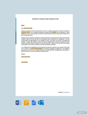 Diversity Consultant Cover Letter Template
