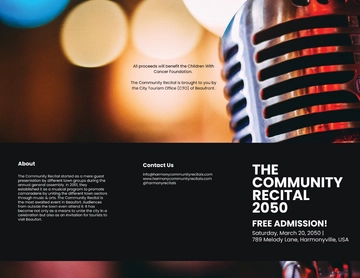 Free Music program trifold Template to Edit Online