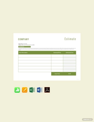 Landscaping Estimate Template