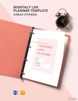 Monthly Life Planner Template