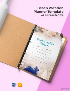 Beach Vacation Planner Template