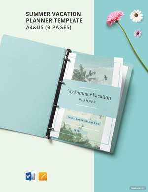Summer Vacation Planner Template
