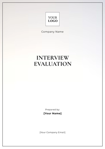 Free Interview Evaluation Template to Edit Online