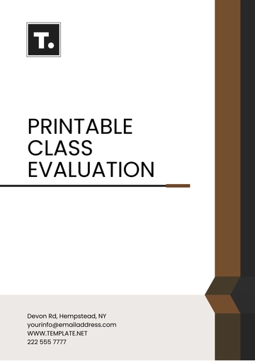 Free Printable Class Evaluation Template to Edit Online