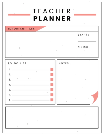 Free Teacher Planner Template to Edit Online