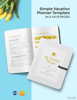 Simple Vacation Planner Template