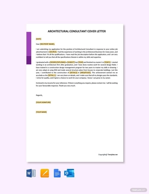 Architectural Consultant Cover Letter Template