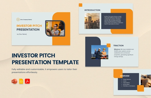 Investor Pitch Presentation Template
