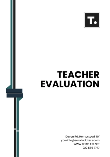 Free Teacher Evaluation Template to Edit Online