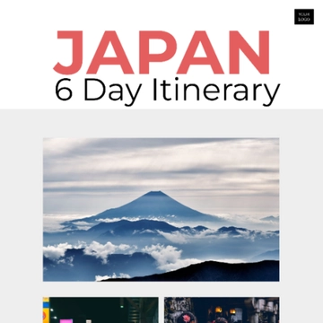 Free 6 Day Japan Itinerary Template to Edit Online