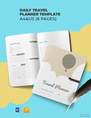 Daily Travel Planner Template