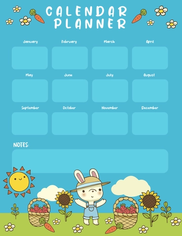 Free Calendar Planner Template to Edit Online