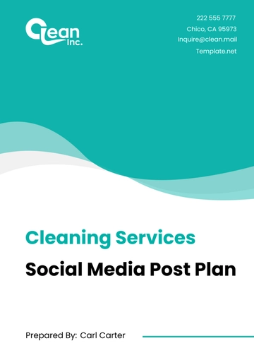 Free Cleaning Services Social Media Post Plan Template to Edit Online