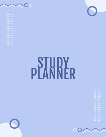 Free Study Planner Template to Edit Online