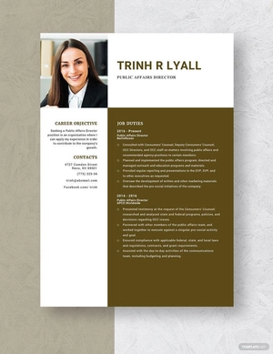 Public Affairs Director Resume