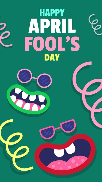 Free April Fools??? Day Wallpaper Template to Edit Online