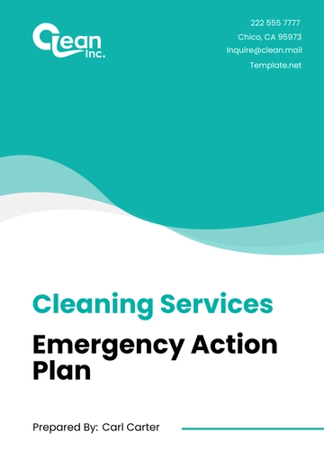 Free Cleaning Services Emergency Action Plan Template to Edit Online