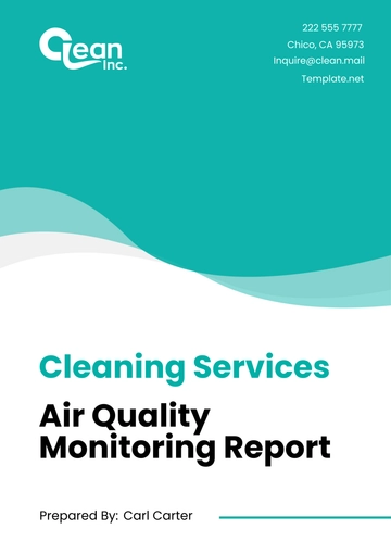 Free Cleaning Services Air Quality Monitoring Report Template to Edit Online
