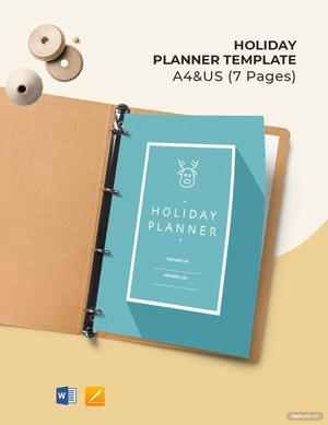 Blank Holiday Planner Template