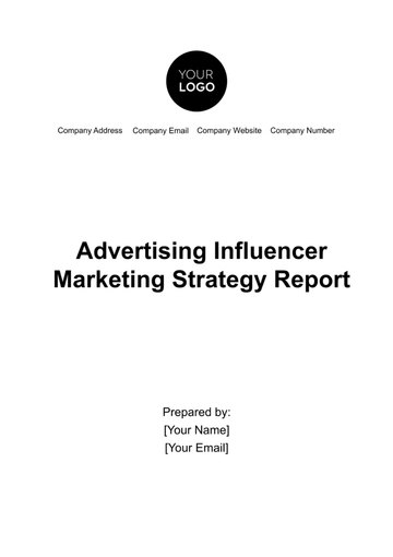 Free Advertising Influencer Marketing Strategy Report Template to Edit Online