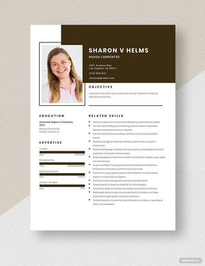 Rough Carpenter Resume