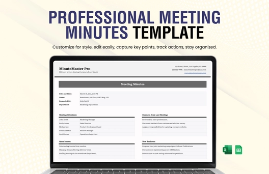 Professional Meeting Minutes Template