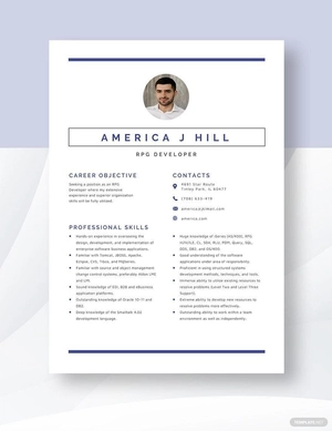 RPG Developer Resume