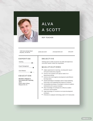 RSP Teacher Resume