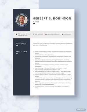 Planner Resume