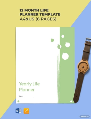 12 Month Life Planner Template