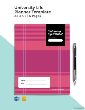 University Life Planner Template
