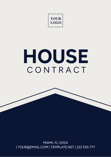 Free House Contract Template to Edit Online