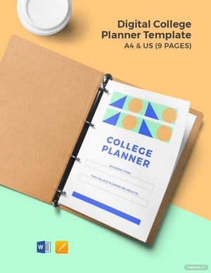 Digital College Planner Template