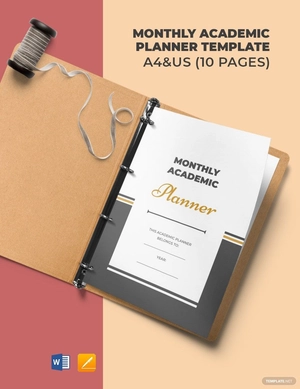 Monthly Academic Planner Template