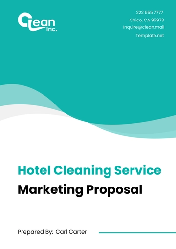 Free Hotel Cleaning Service Marketing Proposal Template to Edit Online