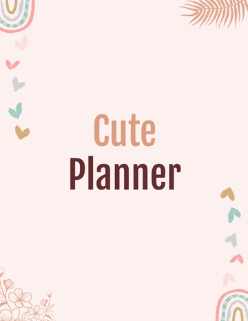 Free Cute Planner Template to Edit Online