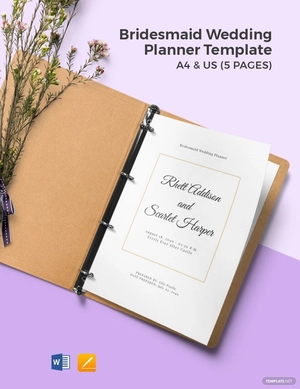 Bridesmaid Wedding Planner Template