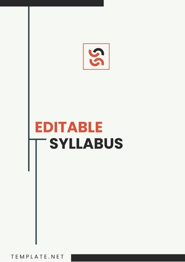Free Editable Syllabus Template to Edit Online