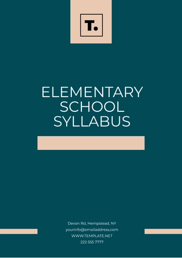 Free Elementary School Syllabus Template to Edit Online