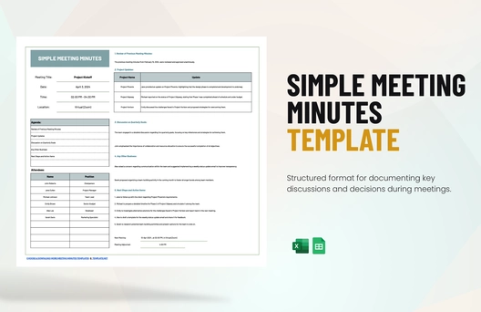 Simple Meeting Minutes Template