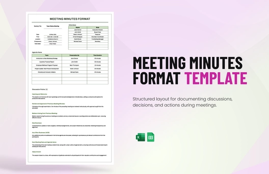 Meeting Minutes Format Template