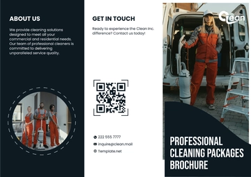Free Professional Cleaning Packages Brochure Template to Edit Online
