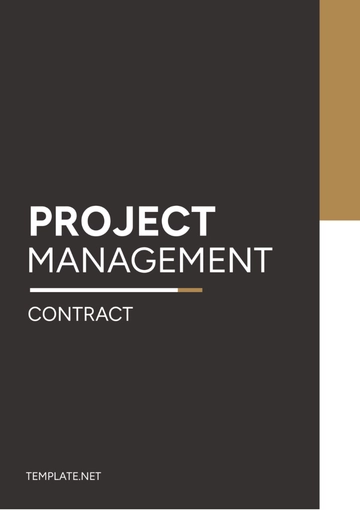 Free Project Management Contract Template to Edit Online