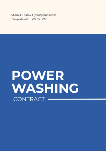 Free Power Washing Contract Template to Edit Online